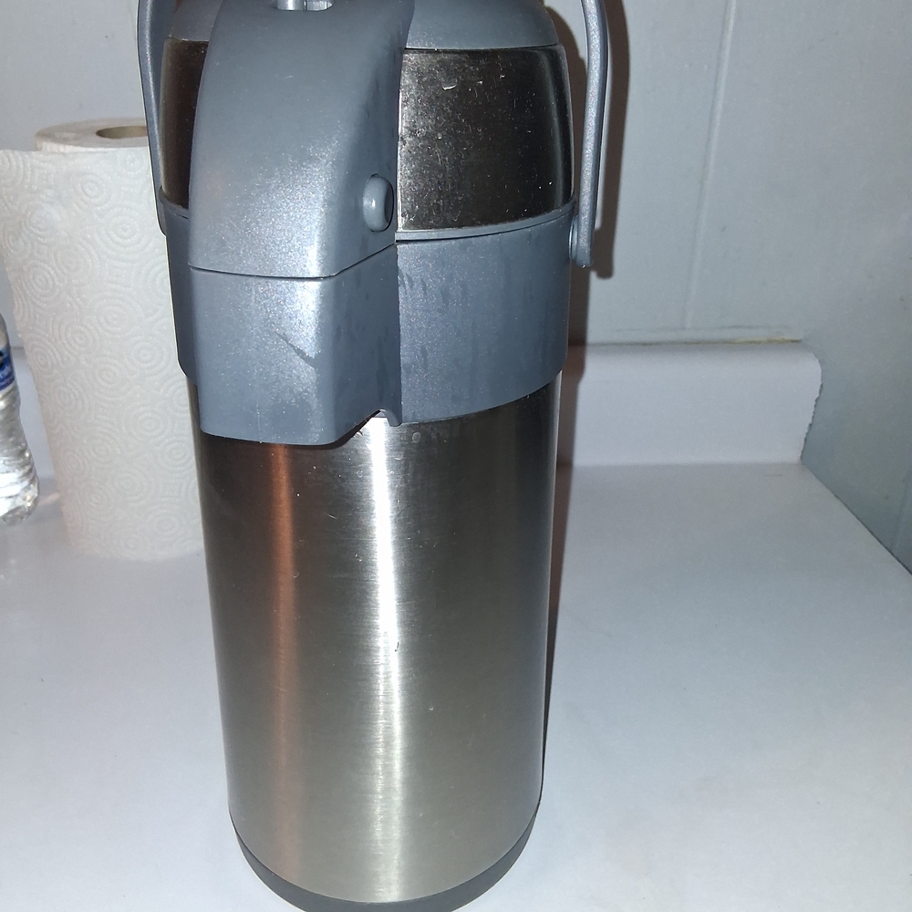Princess House Stainless Steel Airpot with Gray Top